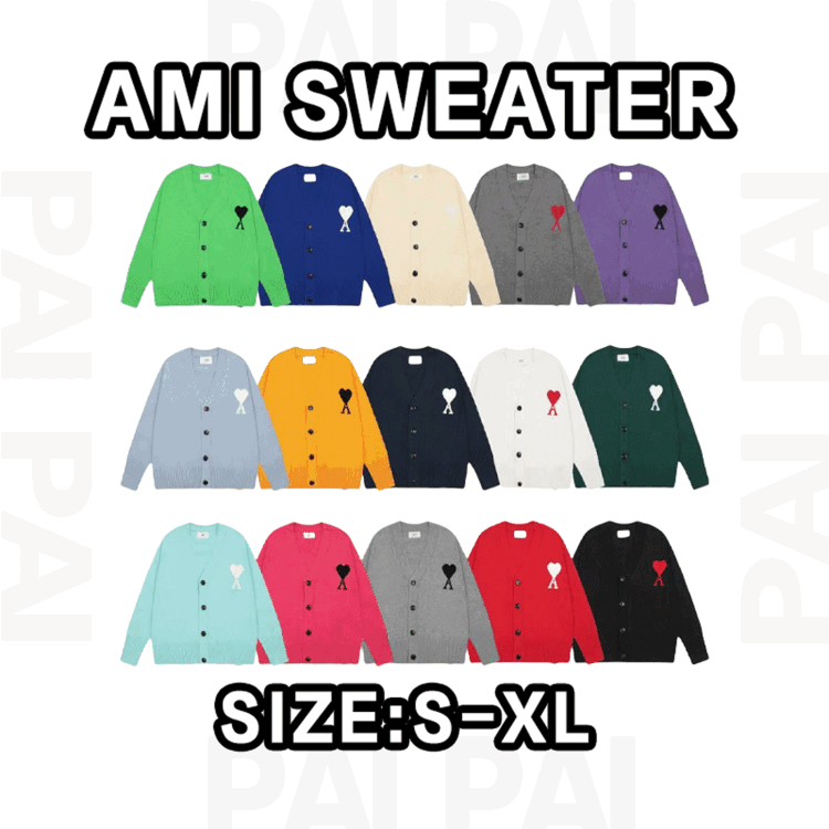 AMI PARIS Crew neck sweatshirt  ( 40+ colors )
