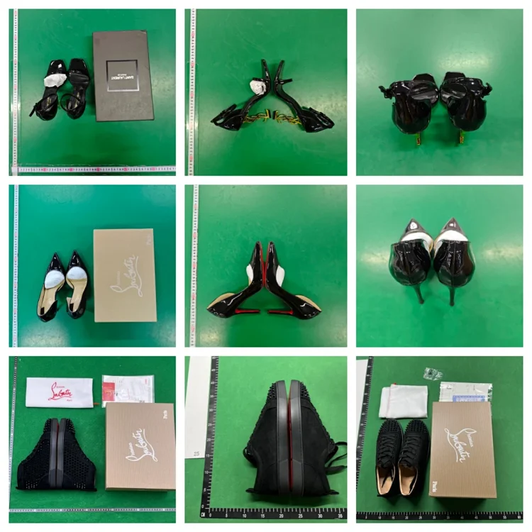 CL YSL Christian Louboutin Kate high heels and Rivet shoes Nailed sneakers